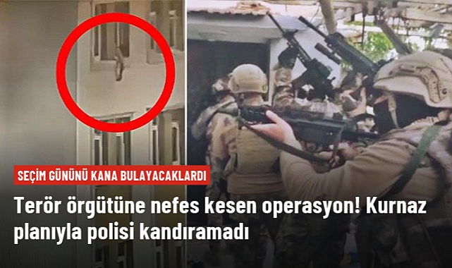 Seçim günü eylem hazırlığındaki teröristler operasyonla yakalandı! Telefonu camdan böyle atmış
