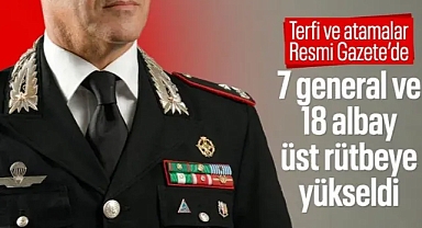 TSK, Jandarma ve Sahil Güvenlik'te atama ve terfiler Resmi Gazete'de