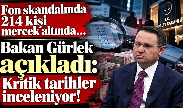 Adalet Bakanı Akın Gürlek duyurdu: Fon soruşturmasında başsavcılık TMSF'ye 214 kişilik listeyi iletti!